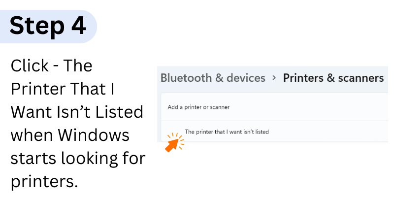 The Printer That I Want Isn't Listed when Windows