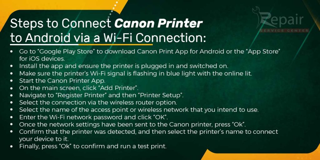 Steps to Connect Canon Printer to Android via a Wi-Fi Connection